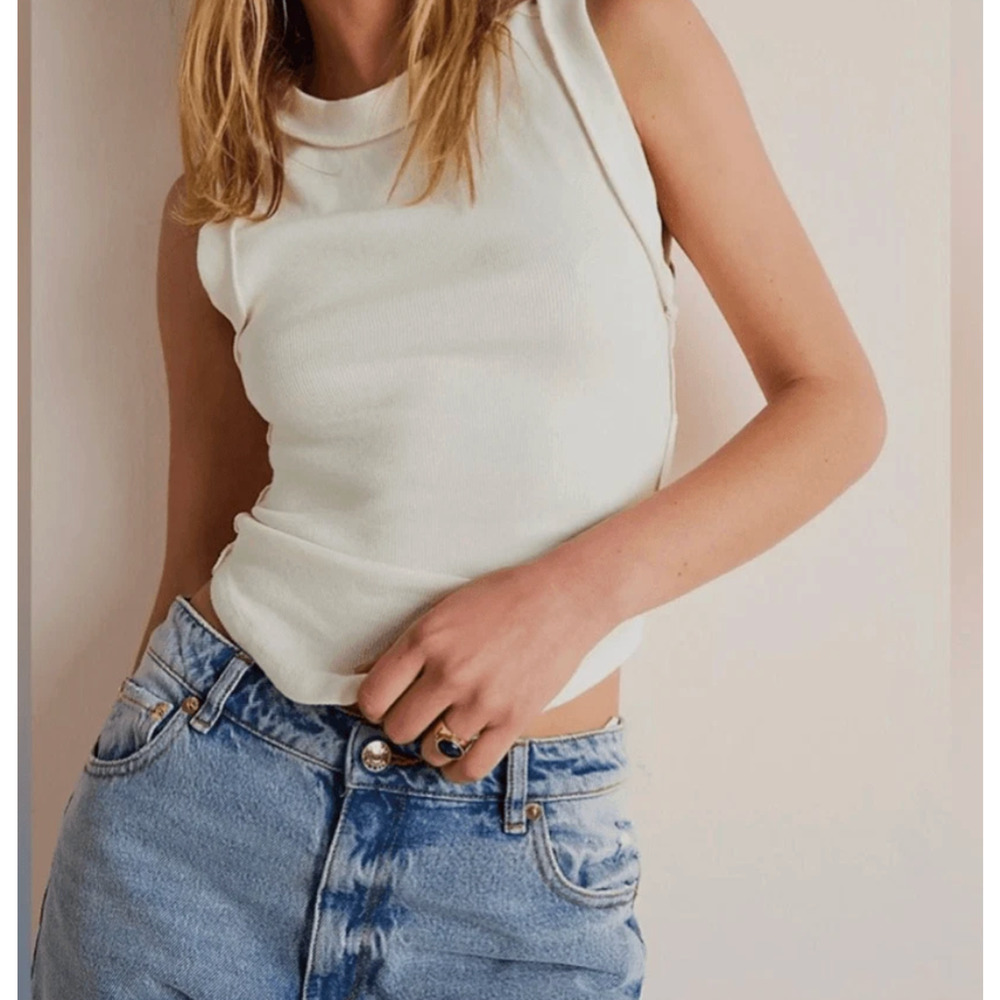 Free People NWOT We The Free Kate Ribbed Stretch Tank Top Small